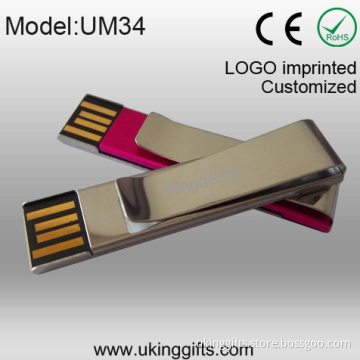 Metal Clip USB Flash Memory, Paper Clip USB Flash Drive